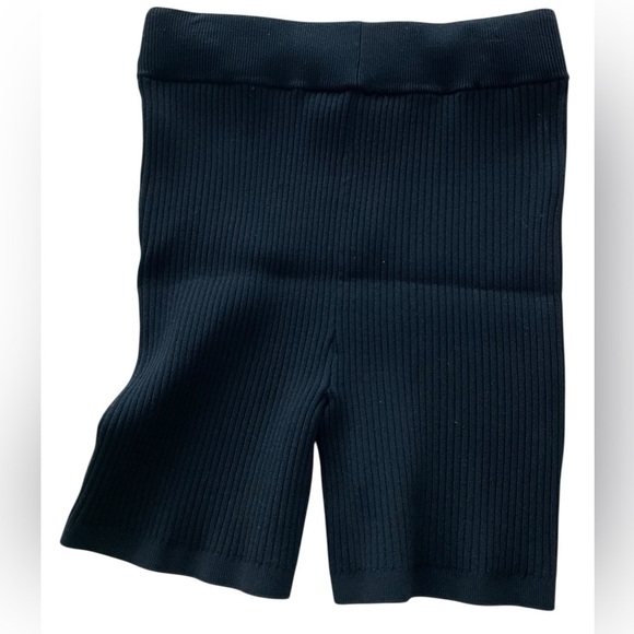 Sergio Tacchini Magreta Biker Shorts NWT - Size XS - Black Beauty Ribbed Viscose - Picture 2 of 6